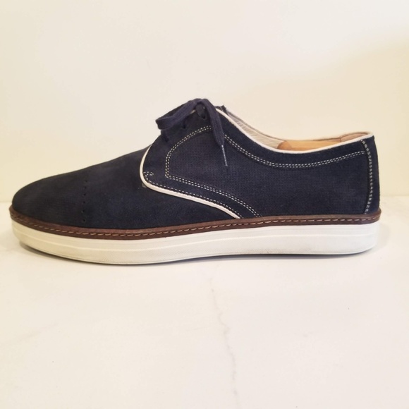 JOHNSTON & MURPHY Blue Suede Oxfords Leather Sneakers Men\'s Casual Shoes main image 7